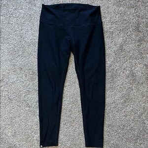 Oiselle Lux Life Black Full Length High Waist Tights Size 12